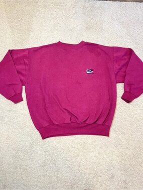Vintage 90s Kodiak Grizzly Bear Red Burgundy Men's Sweatshirt Large Sweater